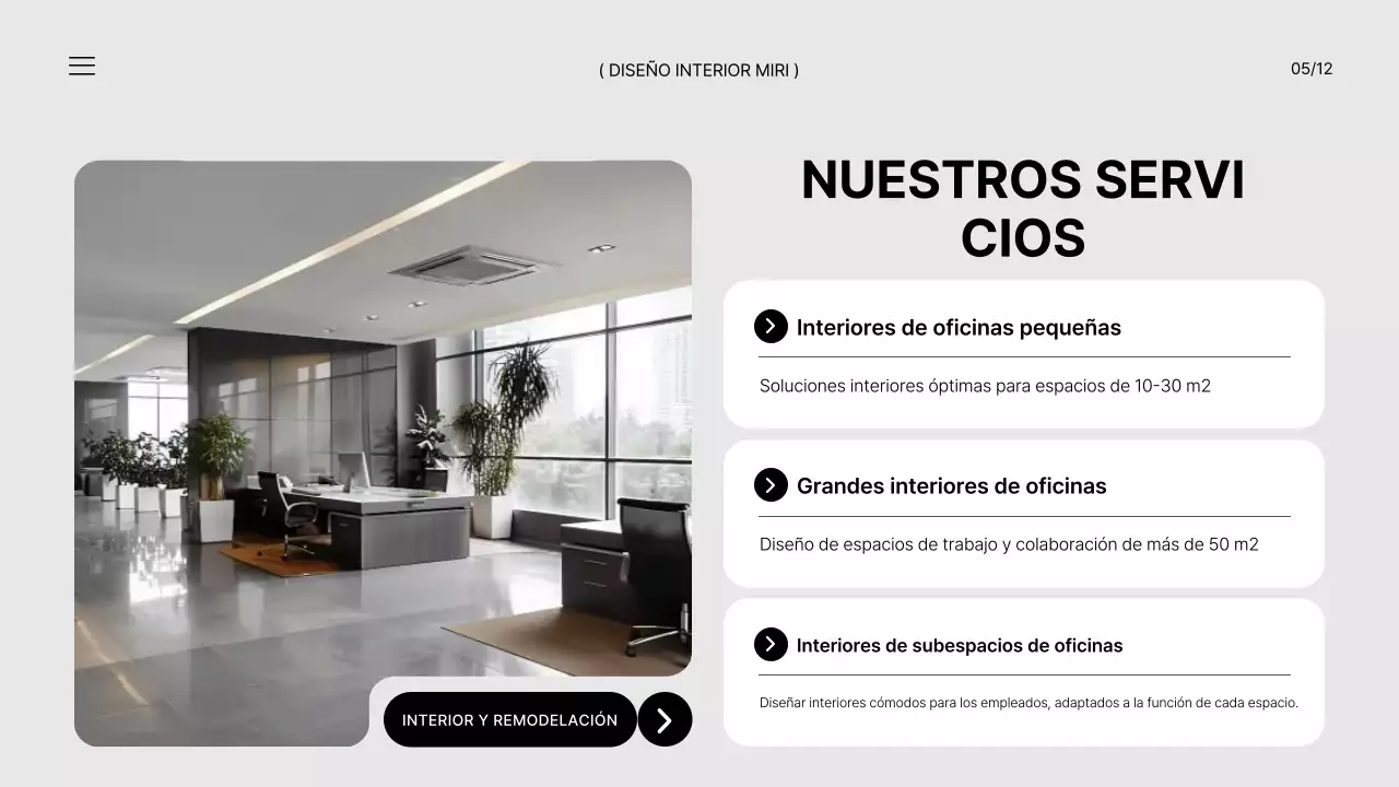 Un briefing de marca para un moderno interior de oficina en blanco y negro