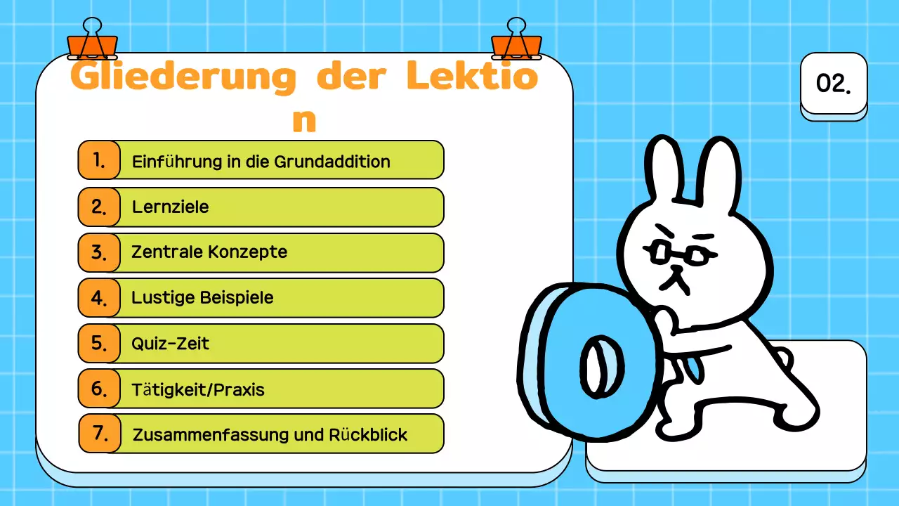 Blauer fröhlicher Mathekurs