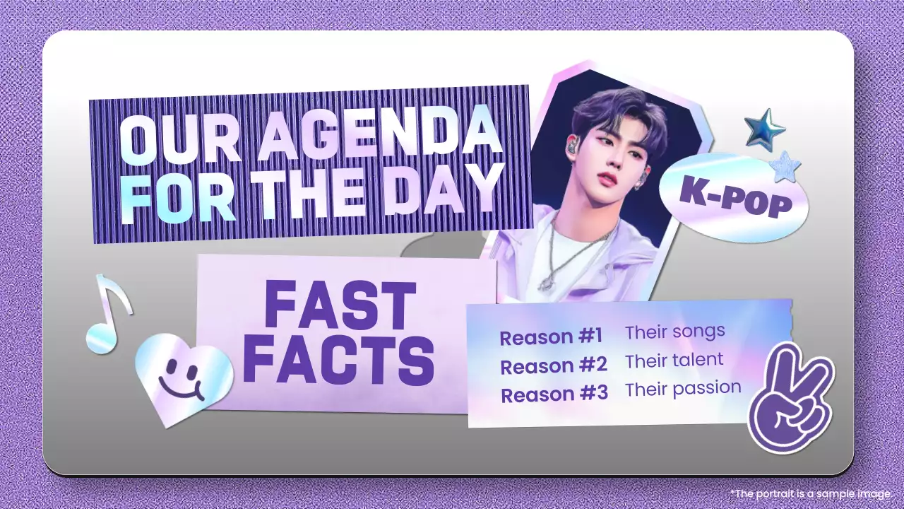 Purple Trendy Fan Diary Presentation