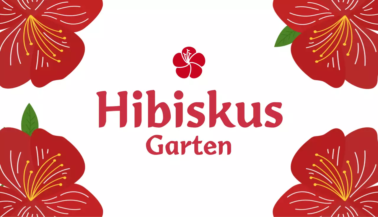 rote geblümte Visitenkarte