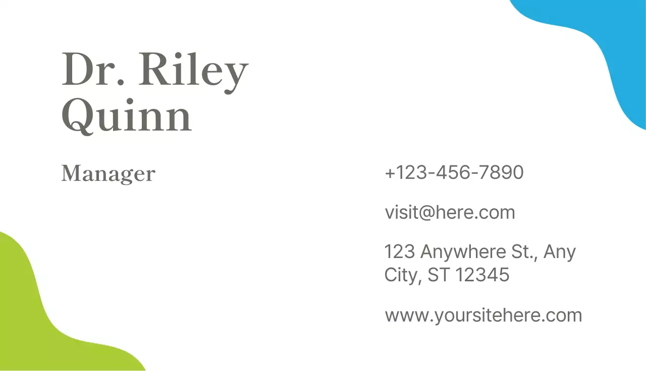 Green Simple Business Card
