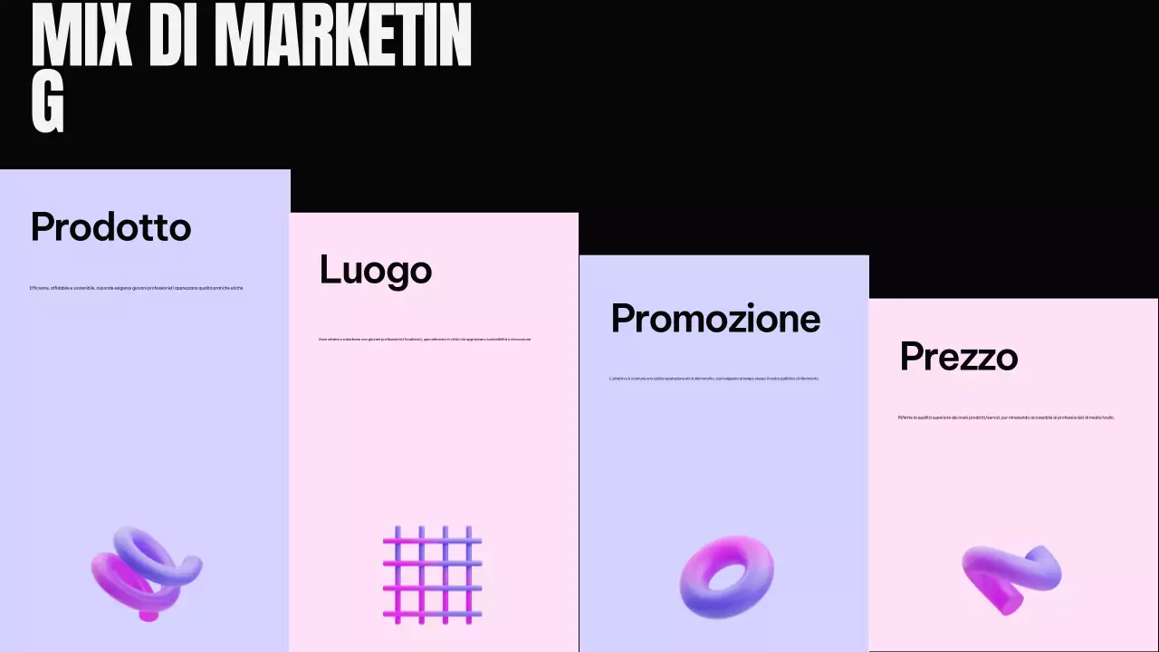 Piano di marketing nero moderno