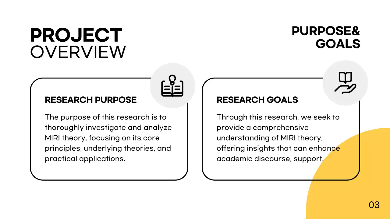 Trình bày dự án hiện đại màu vàng
