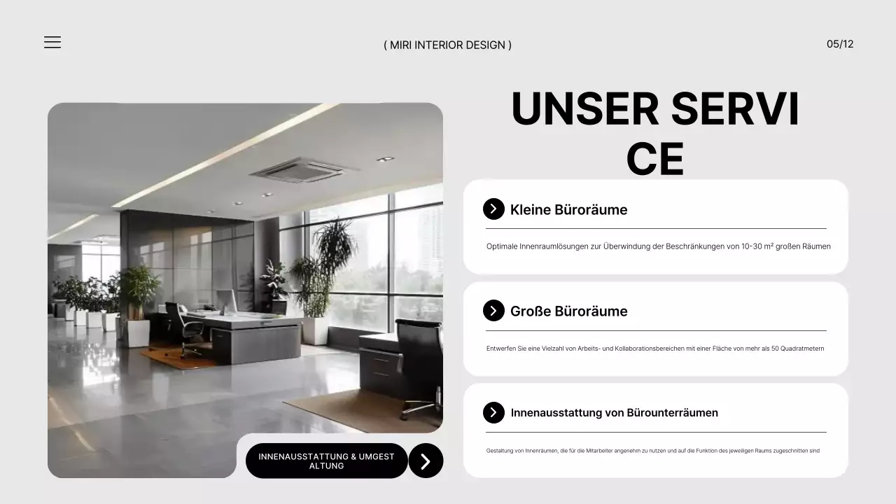 Ein Markenbriefing für eine moderne Büroeinrichtung in Schwarz und Weiß