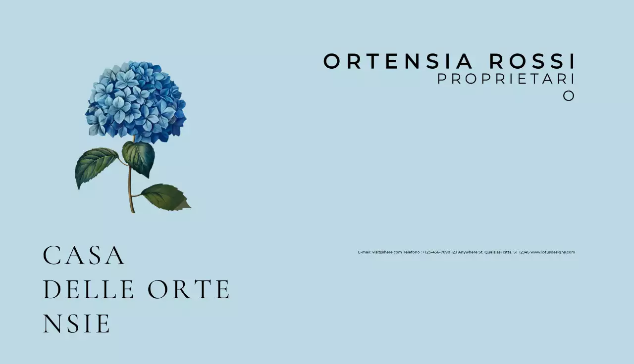 biglietto da visita elegante blu