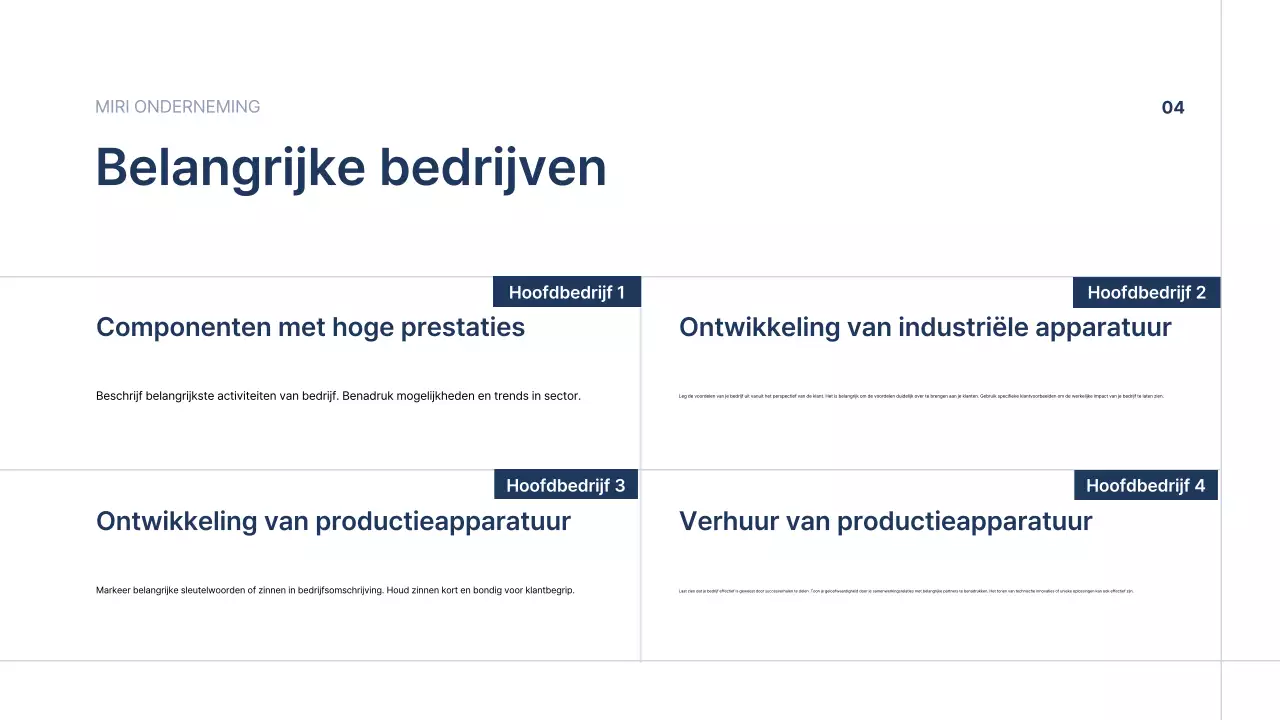 Blue Simple Manufacturing Bedrijfsprofiel Promotie