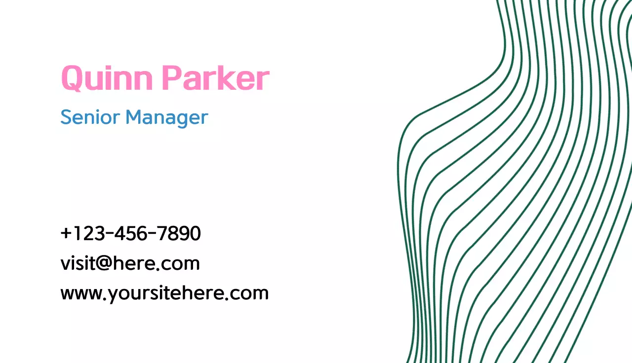 Pink Minimal Business Card