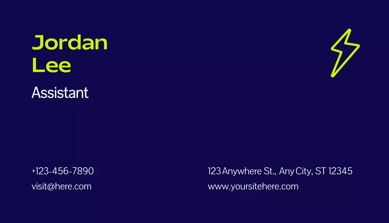 Navy Minimal Business Card