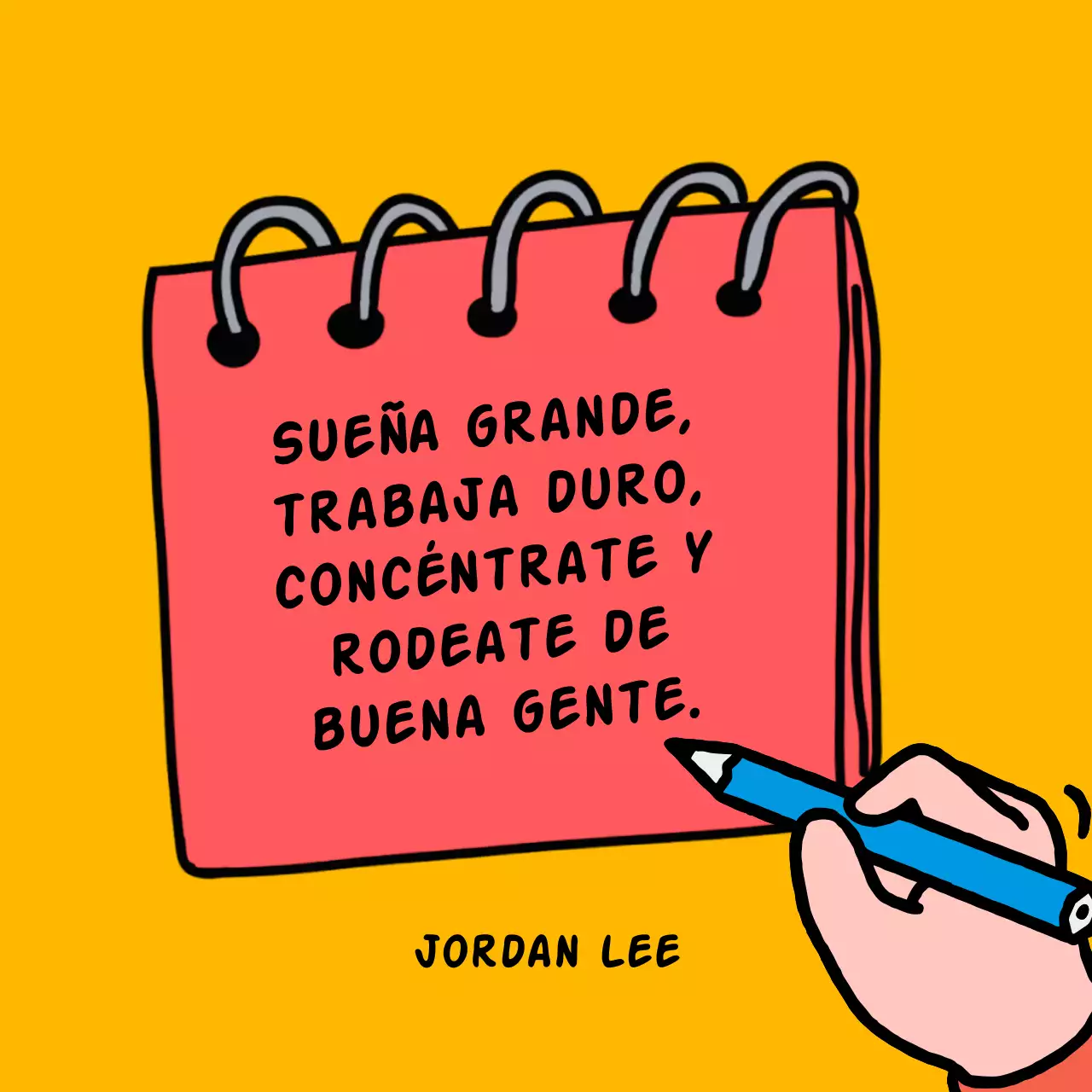tarjeta amarilla de motivación
