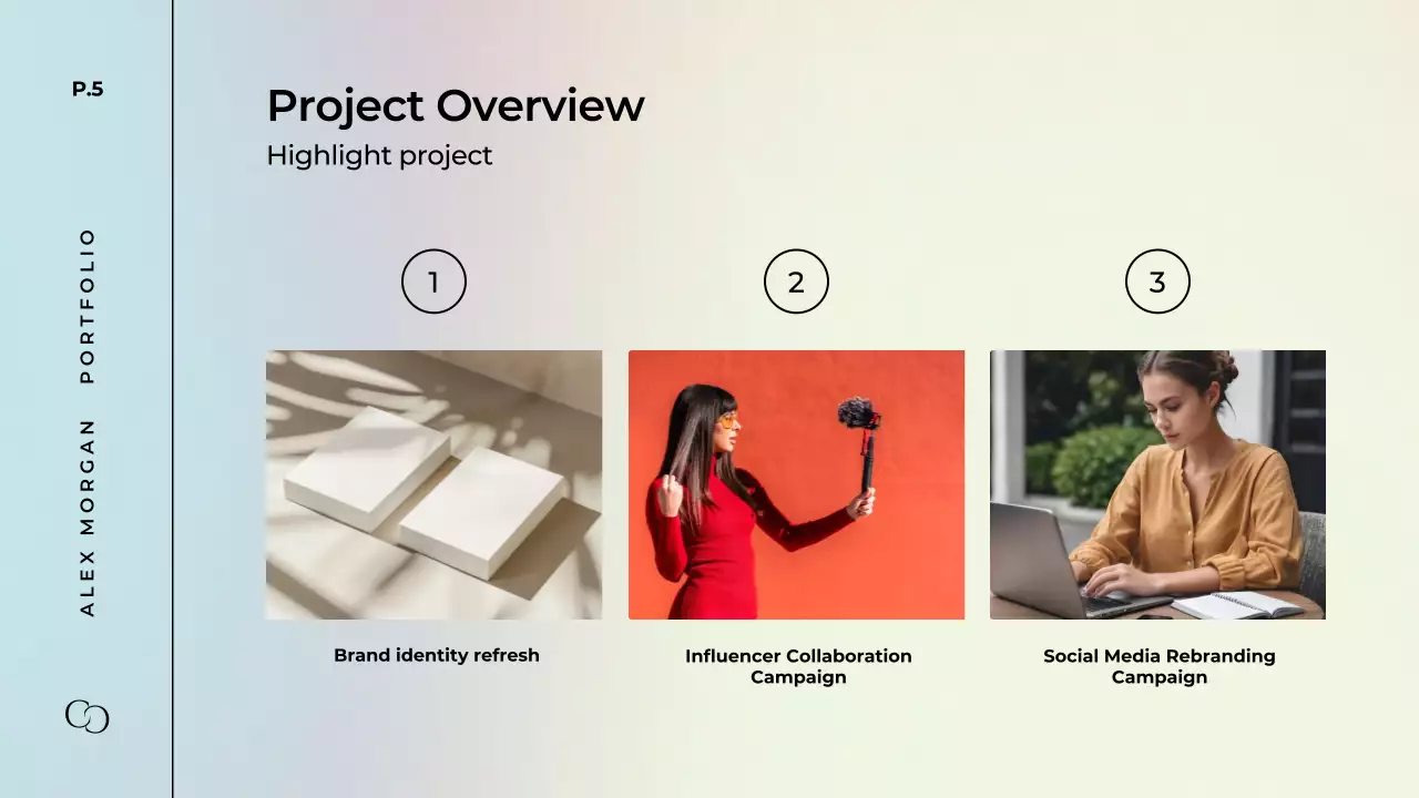 Pastel elegant portfolio presentation template