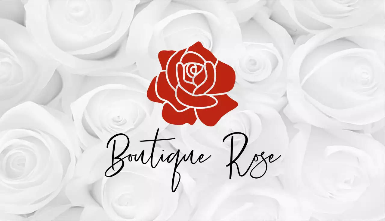 carte de visite de boutique minimale rouge