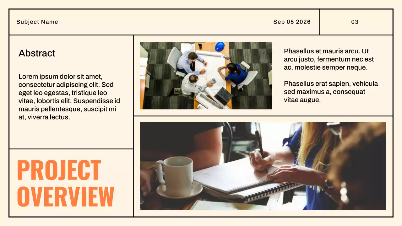 Beige Professional Project Overview Presentation