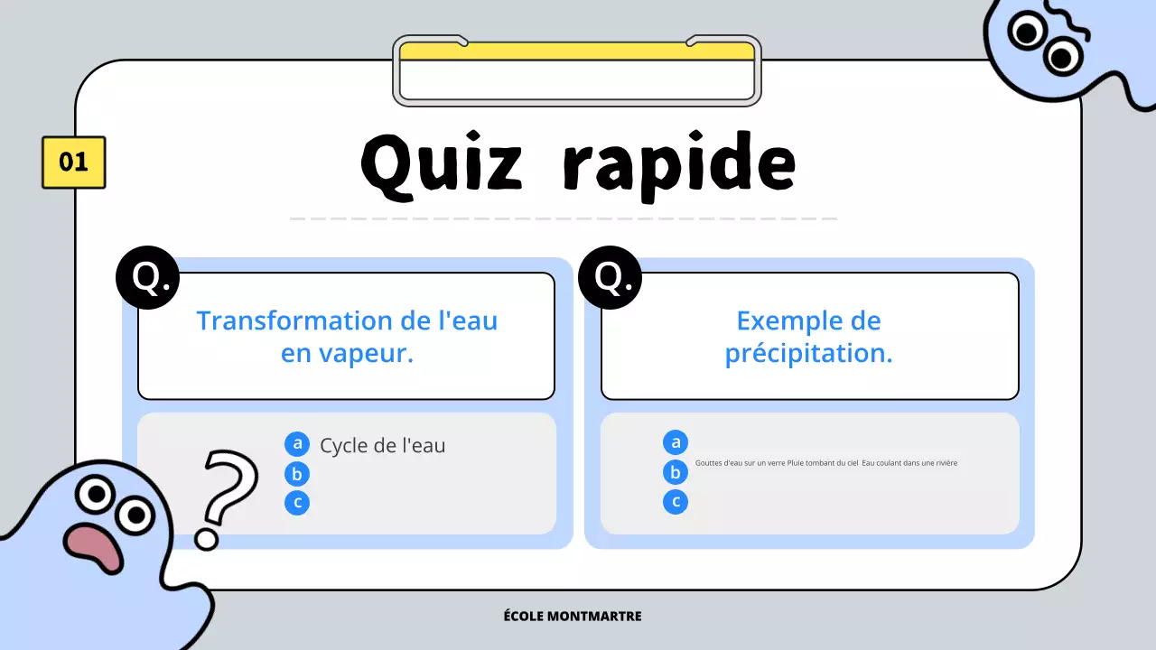 leçon d'eau grise simple