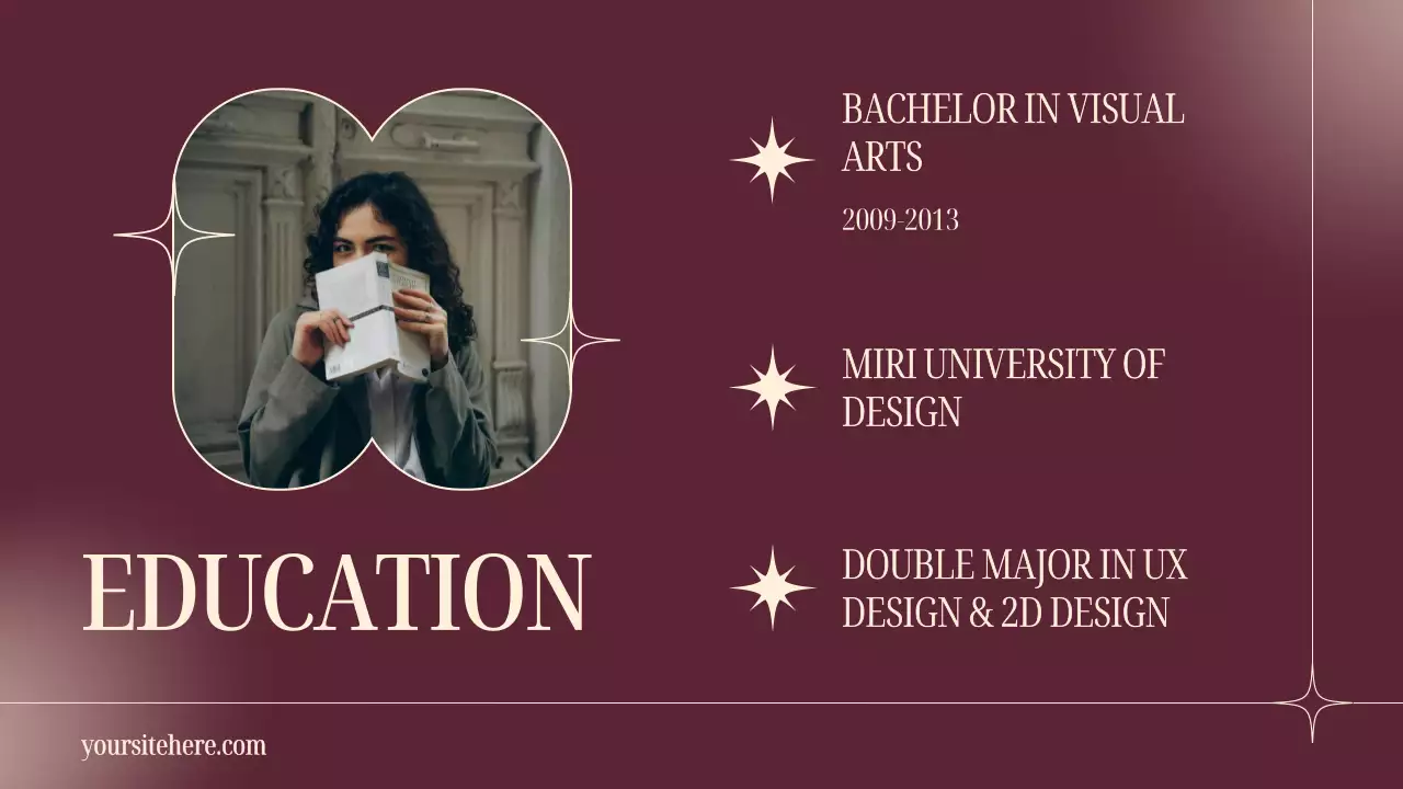 Maroon Elegant Portfolio Document Presentation