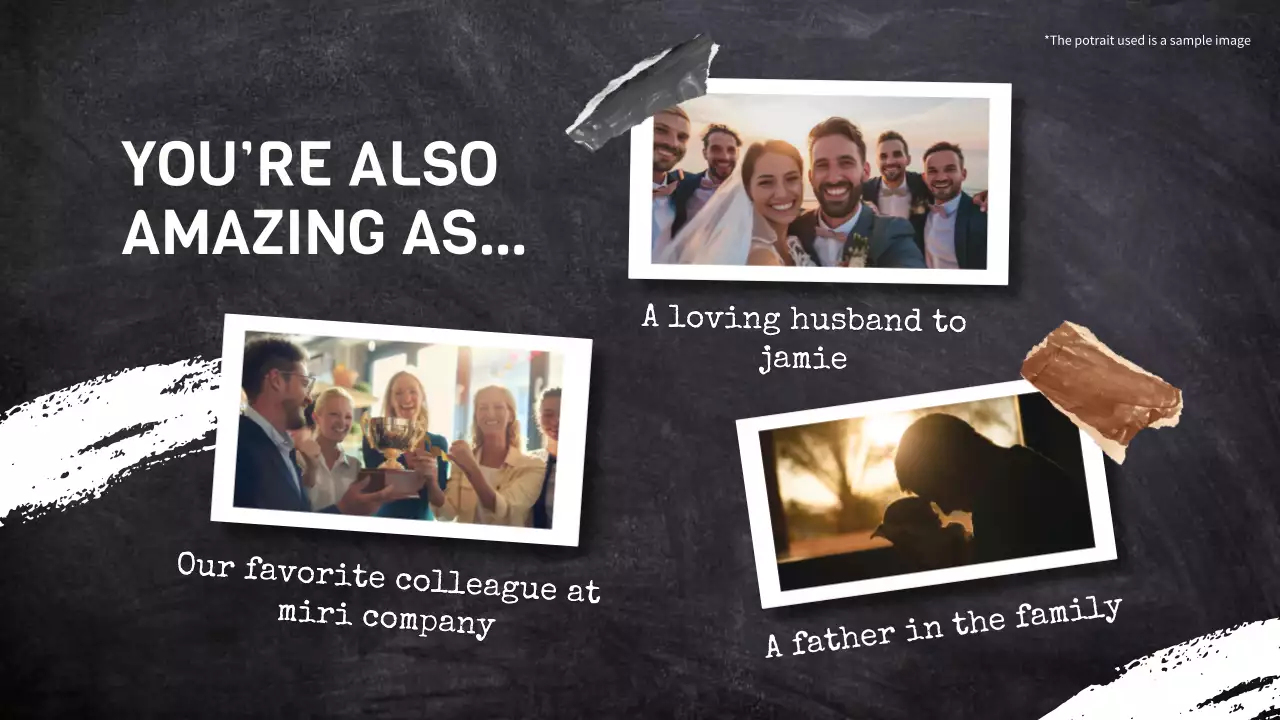 Black Modern Birthday Card Presentation