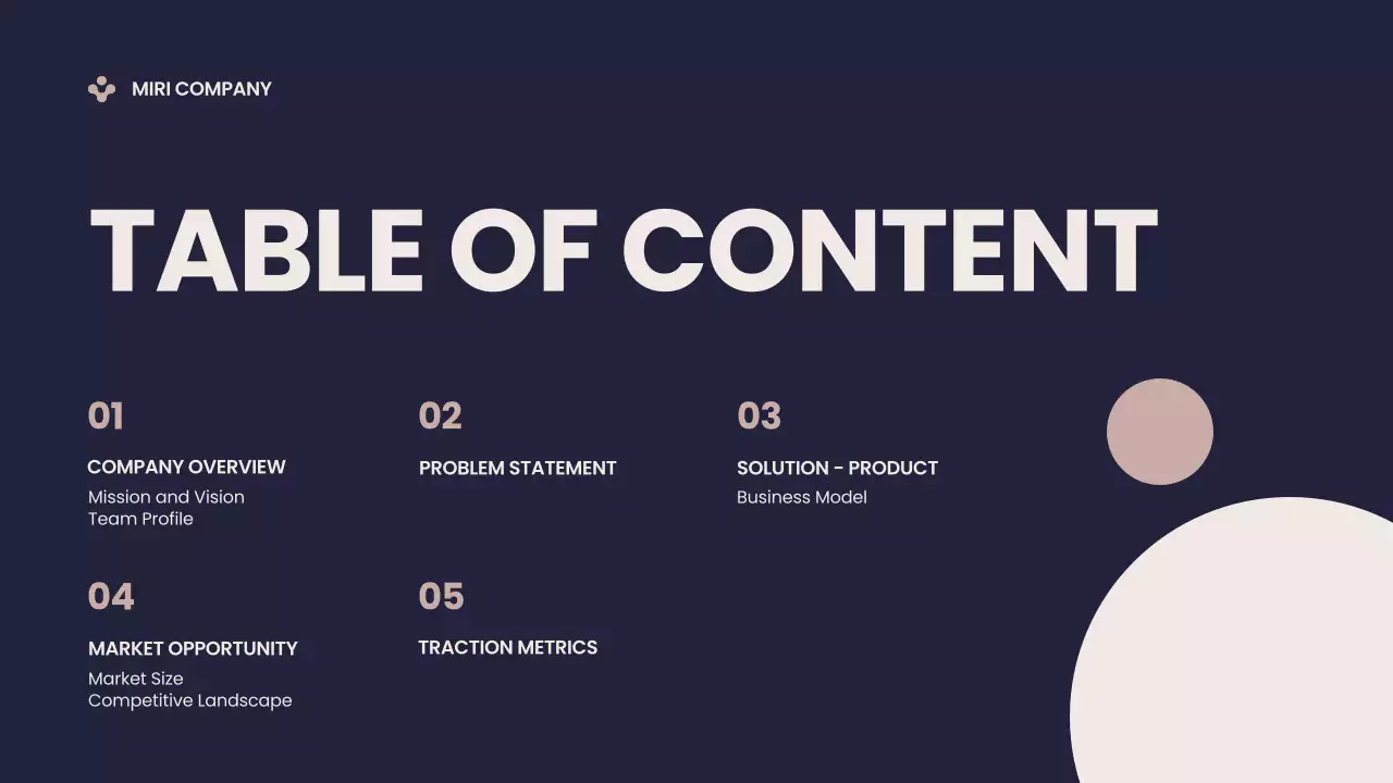 Navy Modern Business Pitch Presentation