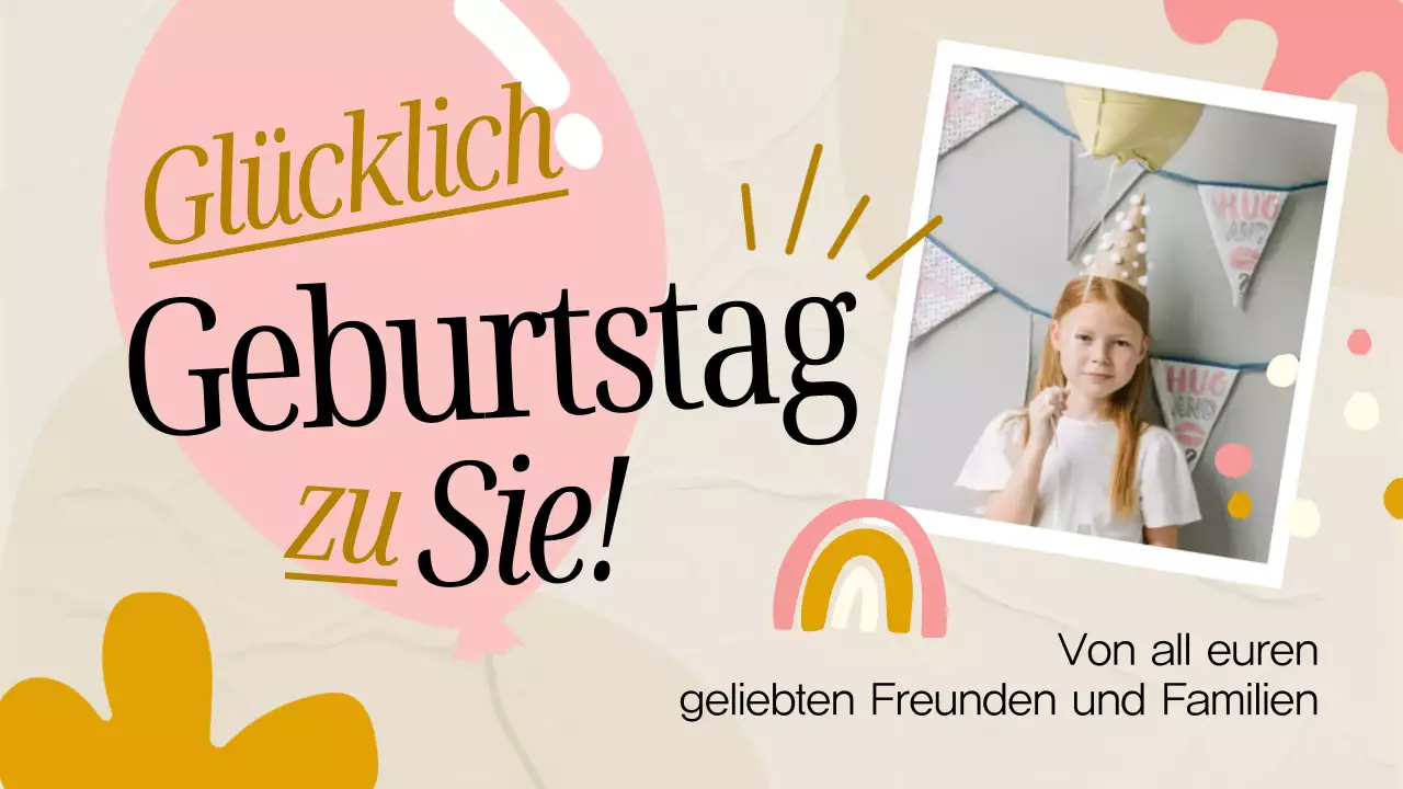 Rosa und graue minimale Geburtstagskarte