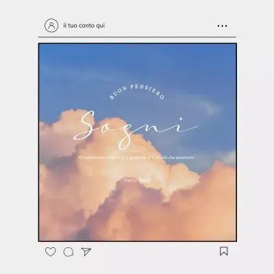 annuncio di motivazione elegante blu