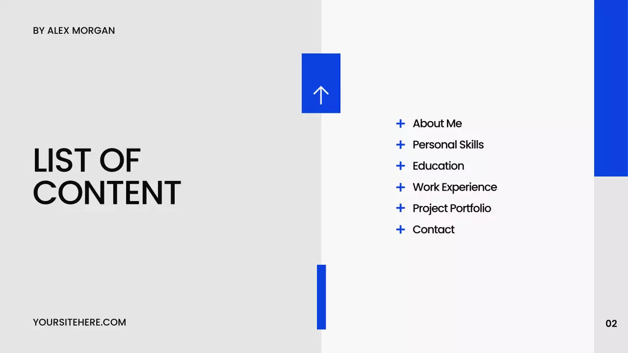 Presentasi Portofolio Modern Biru