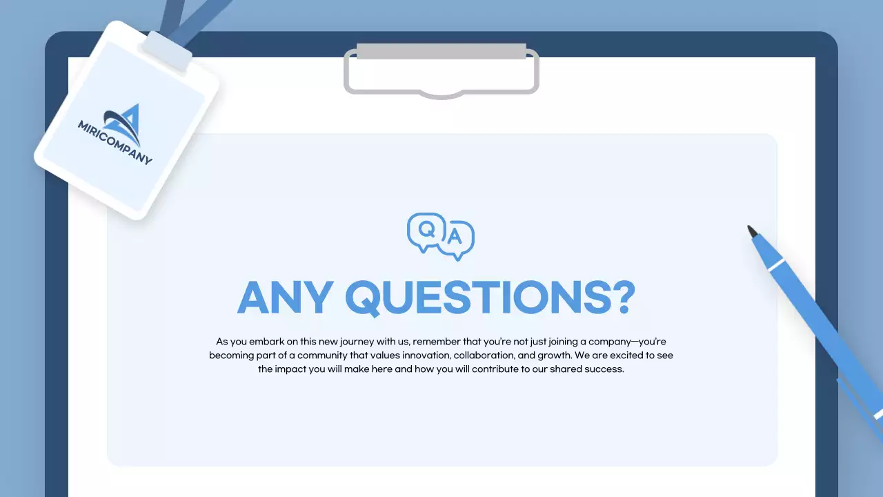 Blue Modern Employee Guide Presentation