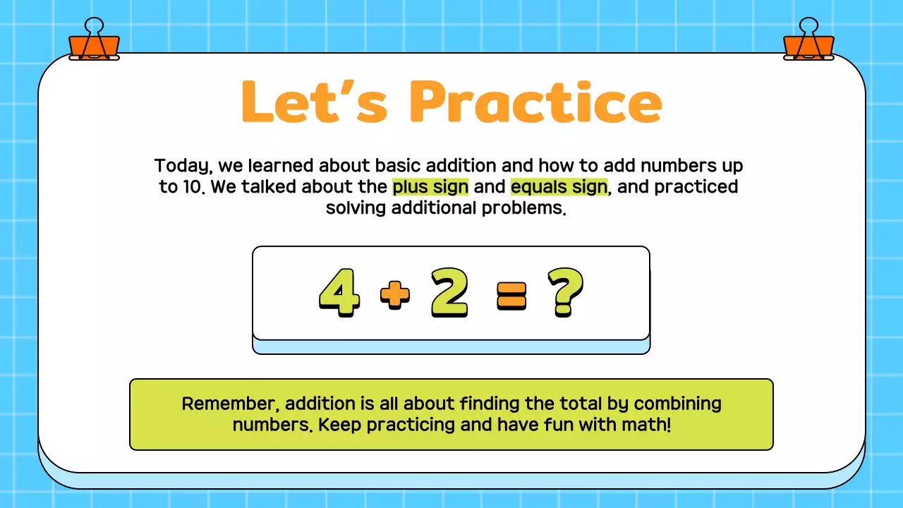 Blue Simple Math Course Presentation