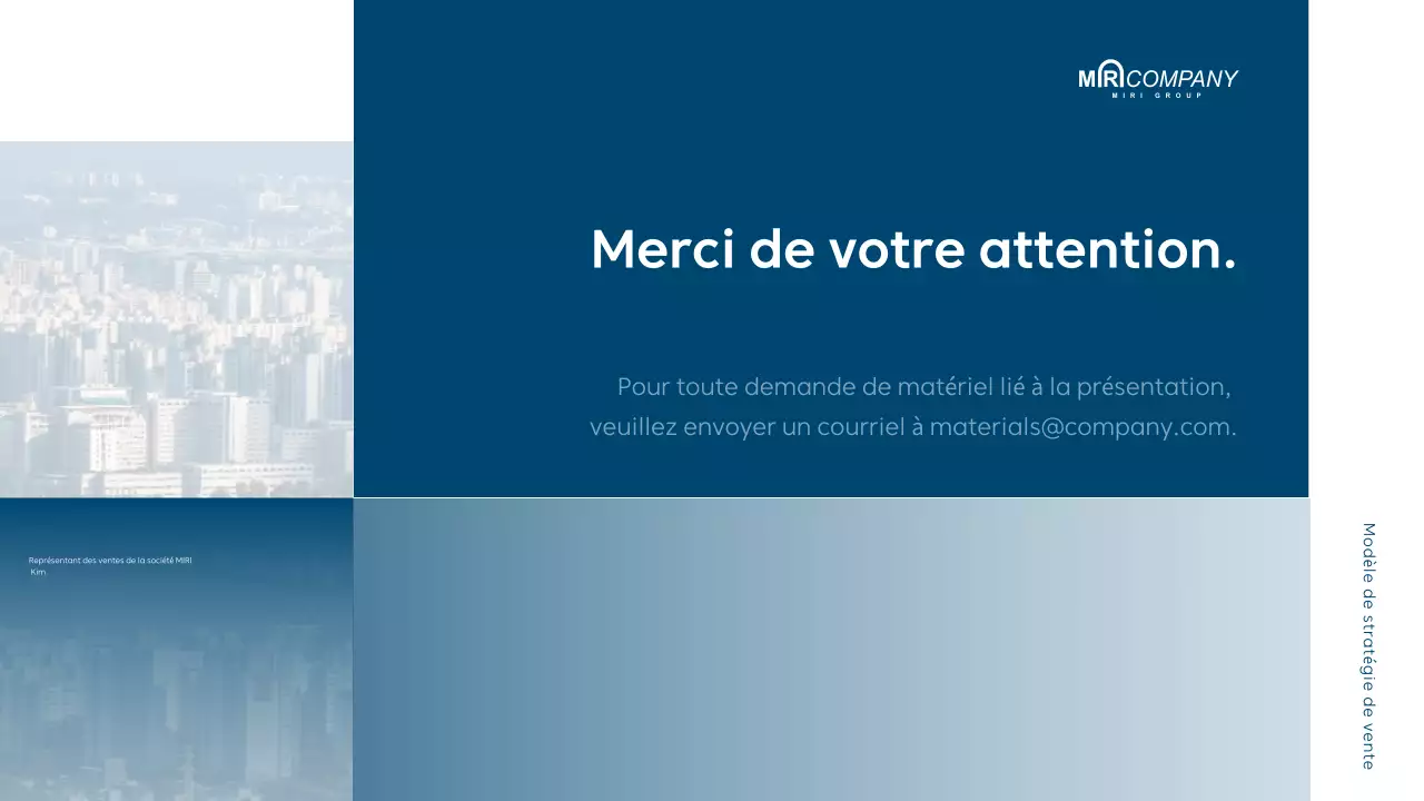 Une stratégie de vente moderne en bleu et blanc