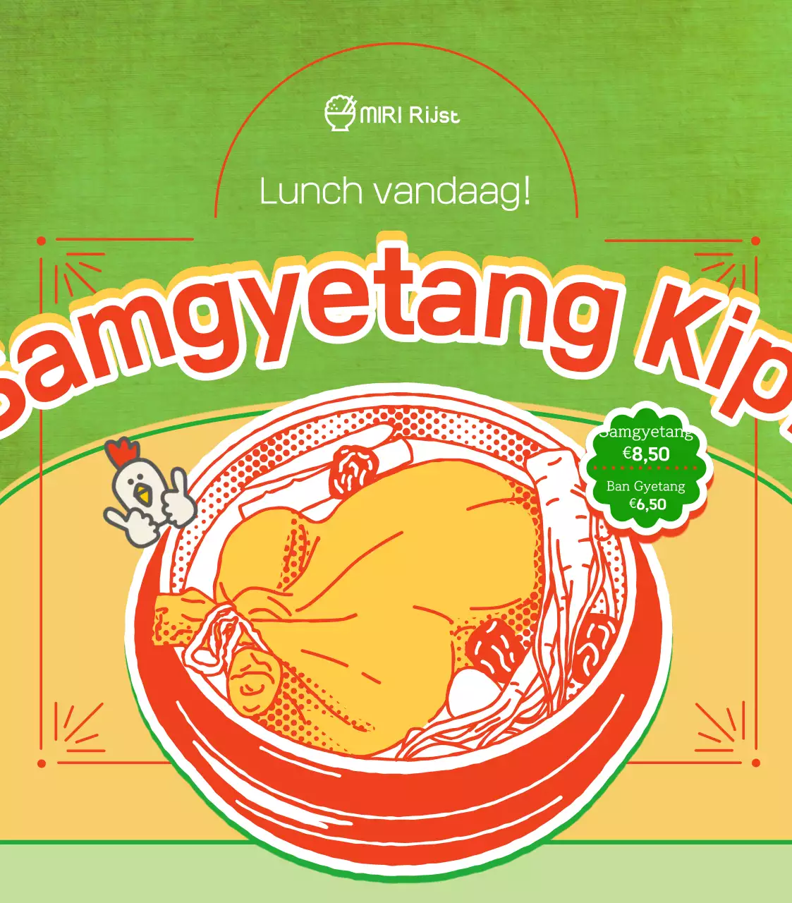 Abstracte retro voedingsadvertentie