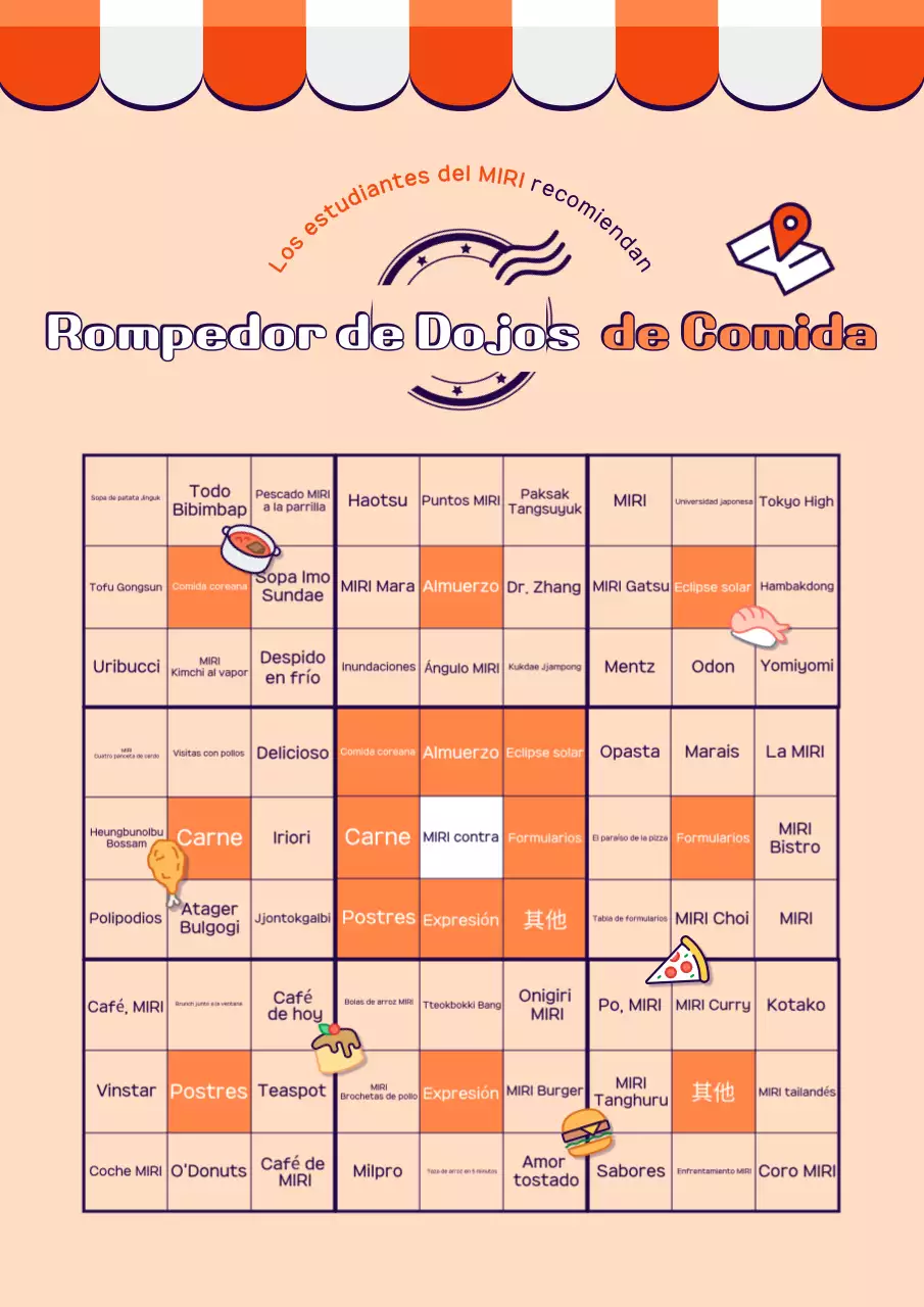 Promociona tu acogedor restaurante naranja