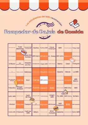 Promociona tu acogedor restaurante naranja