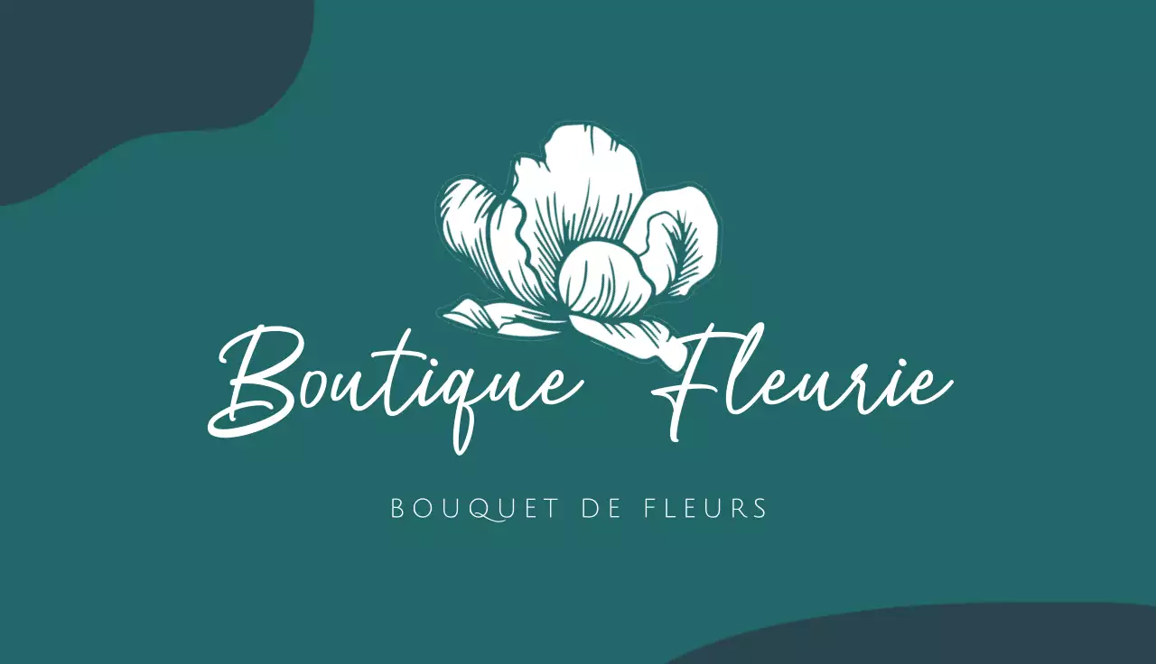 carte de visite minimale sarcelle