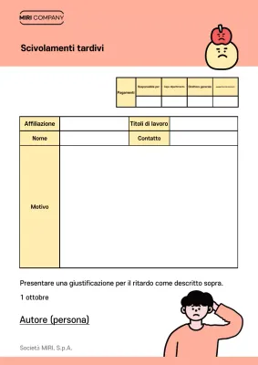 Lettera semplice arancione per i ritardatari