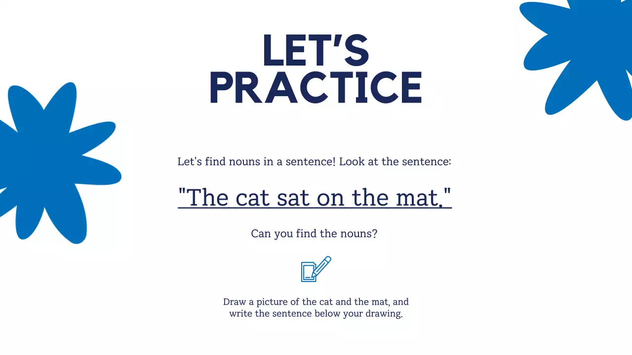 Blue Simple Grammar Guide Presentation