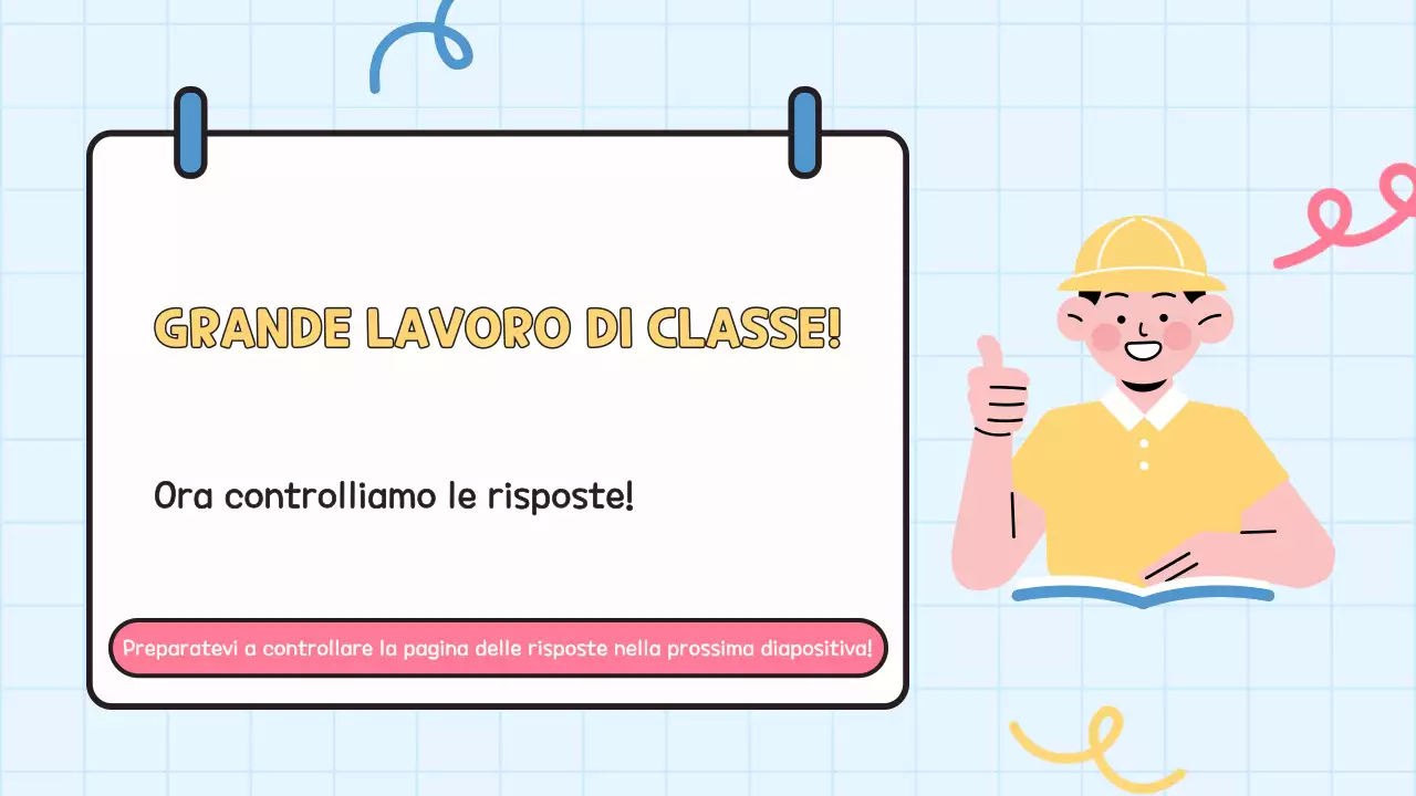 Quiz giallo per la presentazione degli studenti della scuola