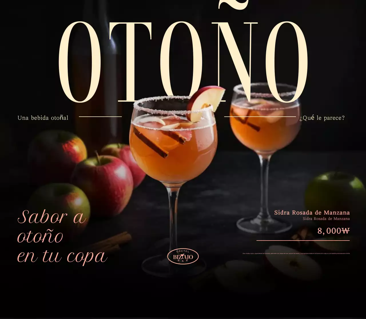 Cóctel moderno negro Material promocional