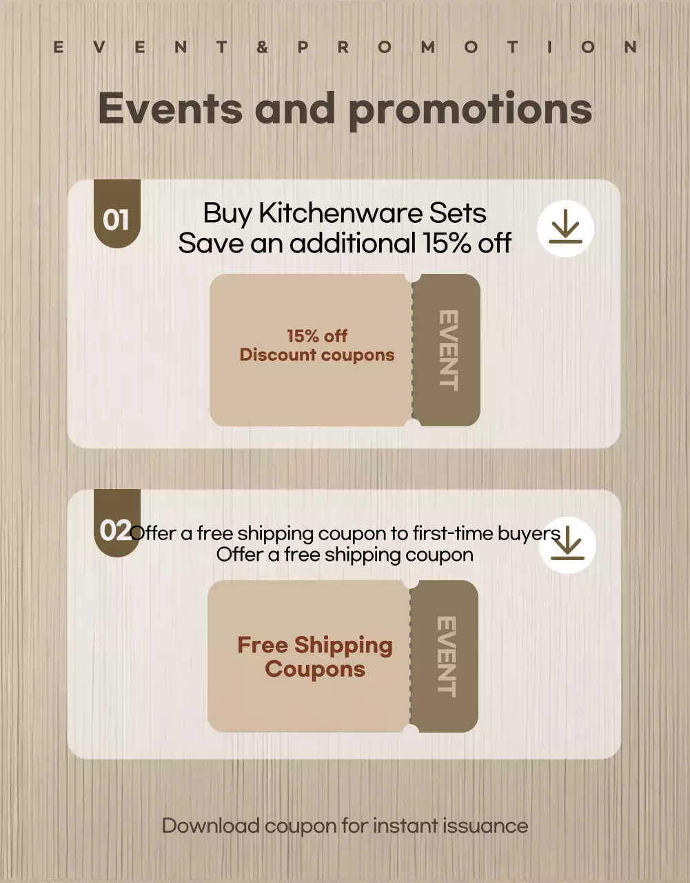 Beige Minimalist Kitchen Promotion Poster