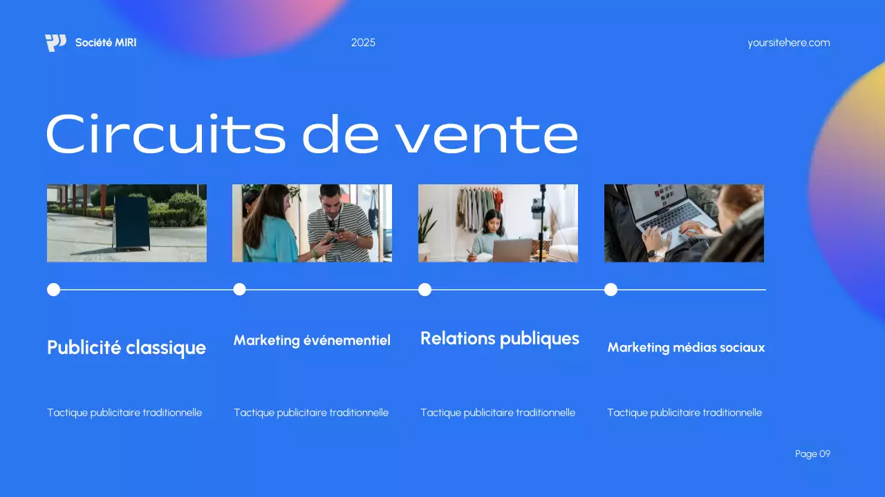 Plan de marketing moderne bleu