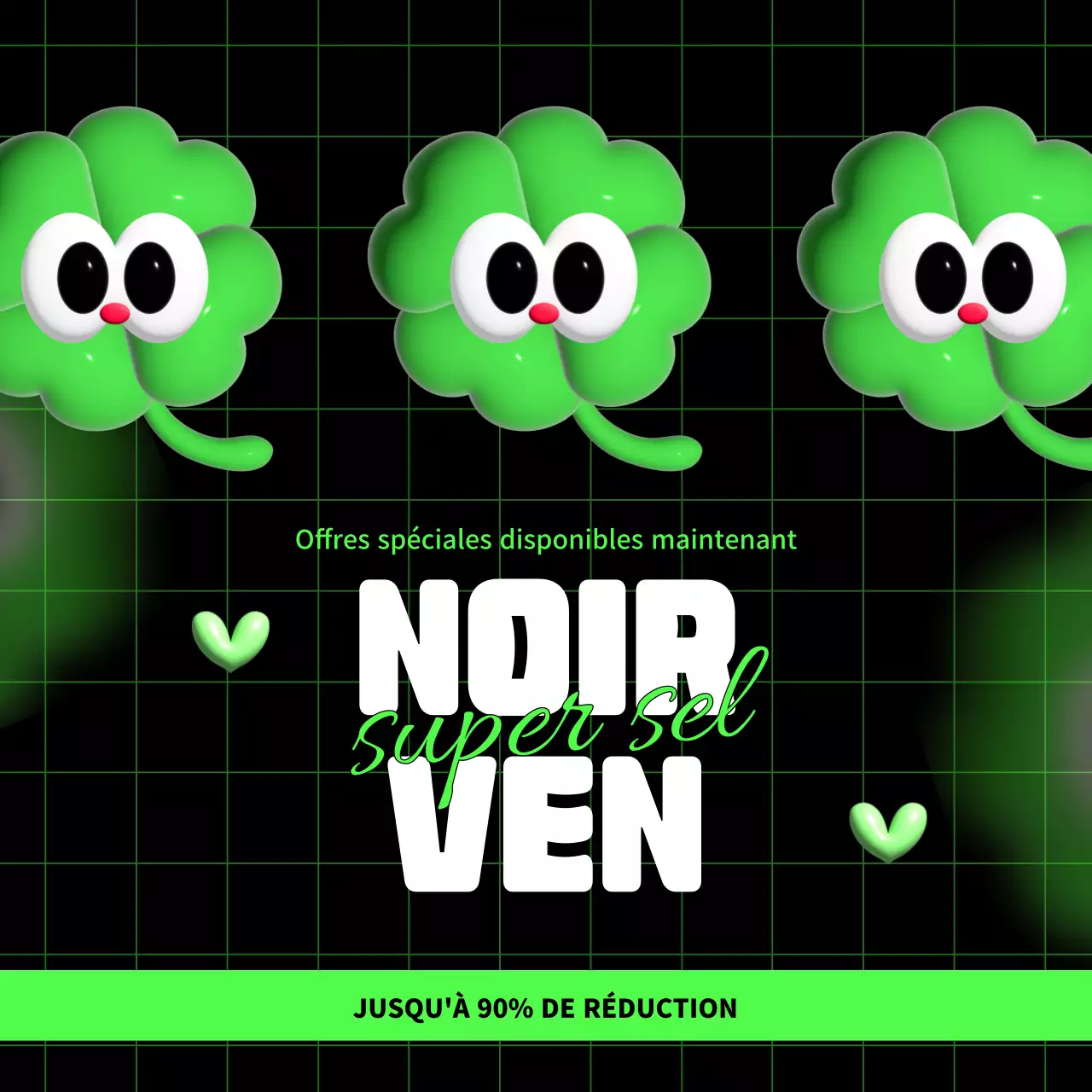 black trendy sale promotion