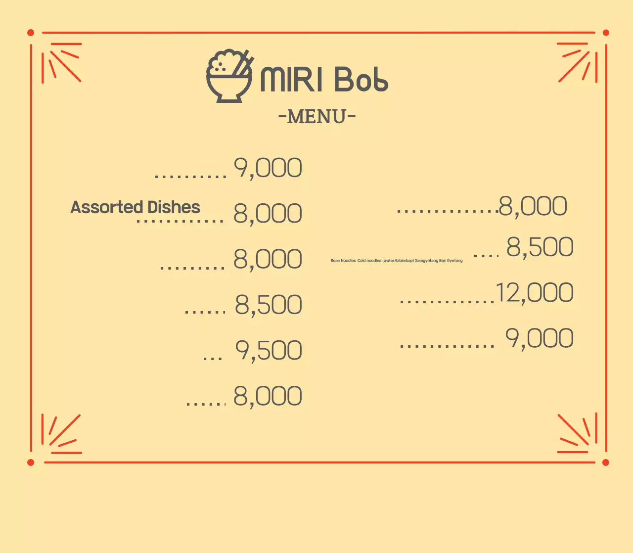 Promosikan menu makanan retro hijau Anda