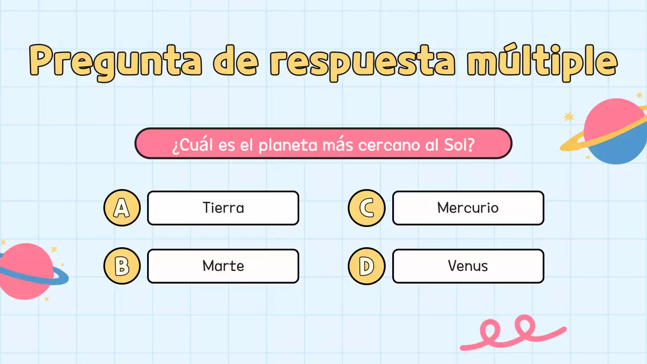 Prueba amarilla para la presentación de estudiantes en la escuela