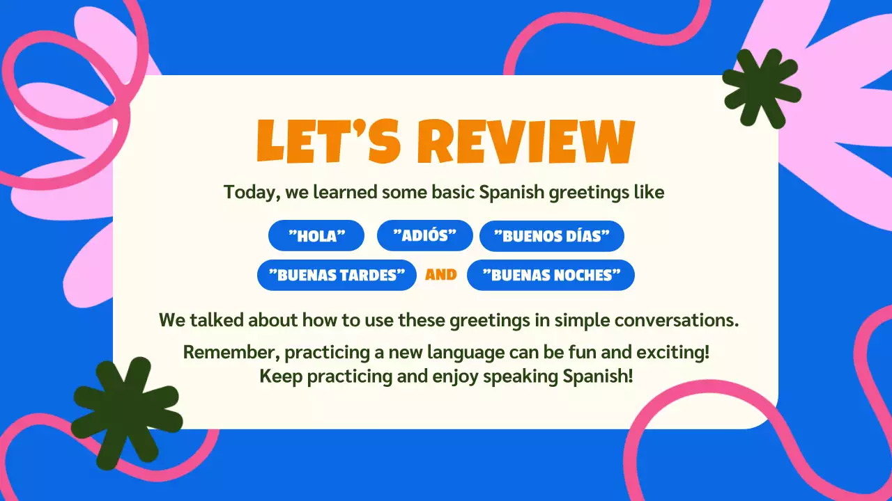 Pink Trendy Spanish Course Guide Presentation