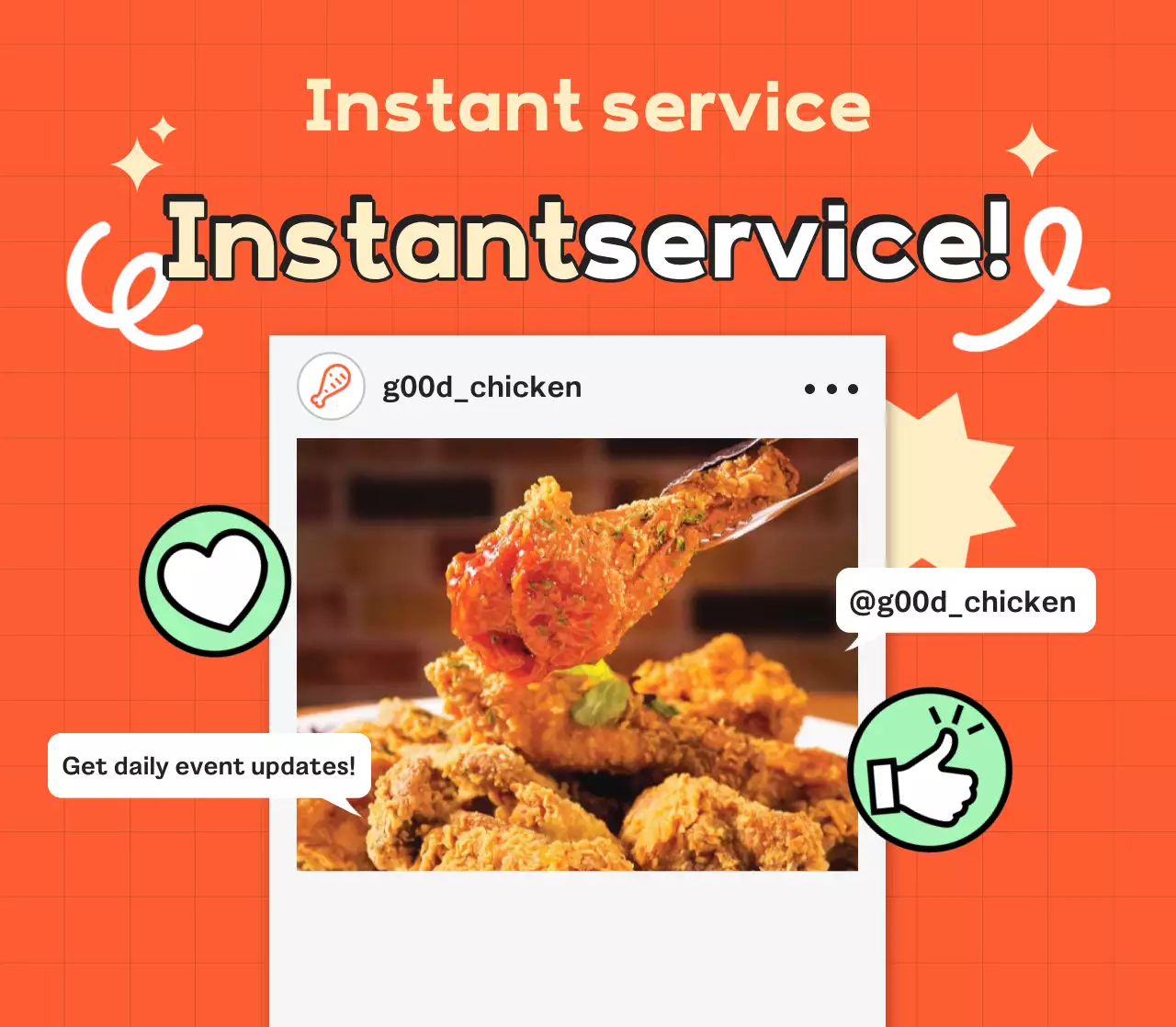 Mempromosikan acara media sosial Orange Pop