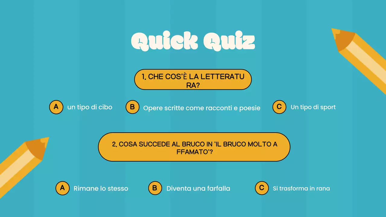 Corso di letteratura arancione semplice