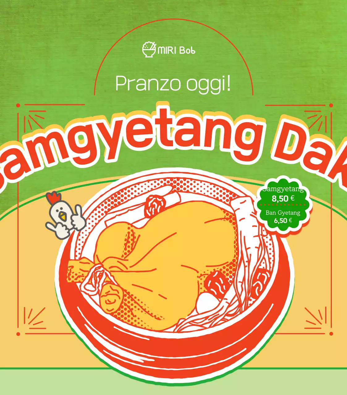 Pubblicità astratta di cibo retrò