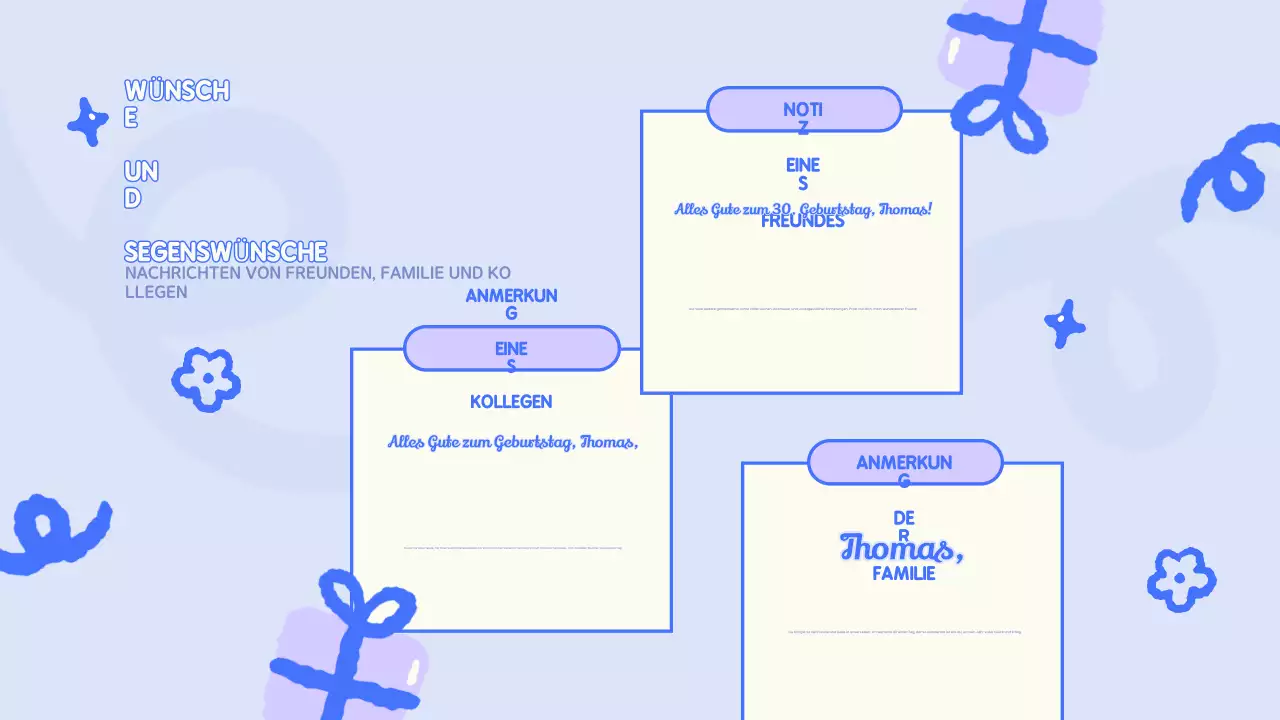 Blue Playful Birhtday Präsentation