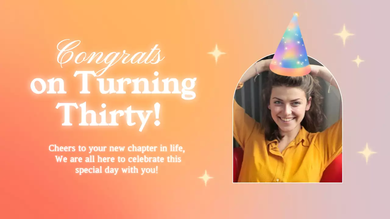 레인보우 에스테틱 생일 초대장 프레젠테이션