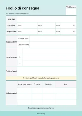 Il foglio di consegna Mint Tidy spiegato