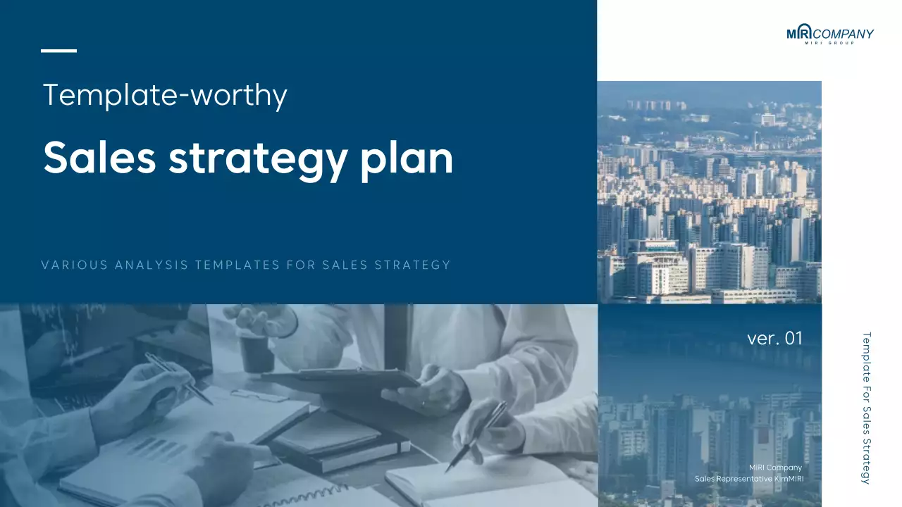 Blue Professional Sales Plan Document Presentation