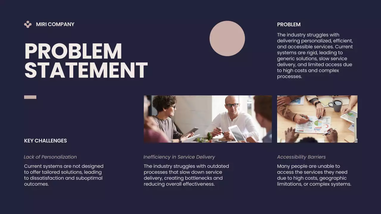 Navy Modern Business Pitch Presentation