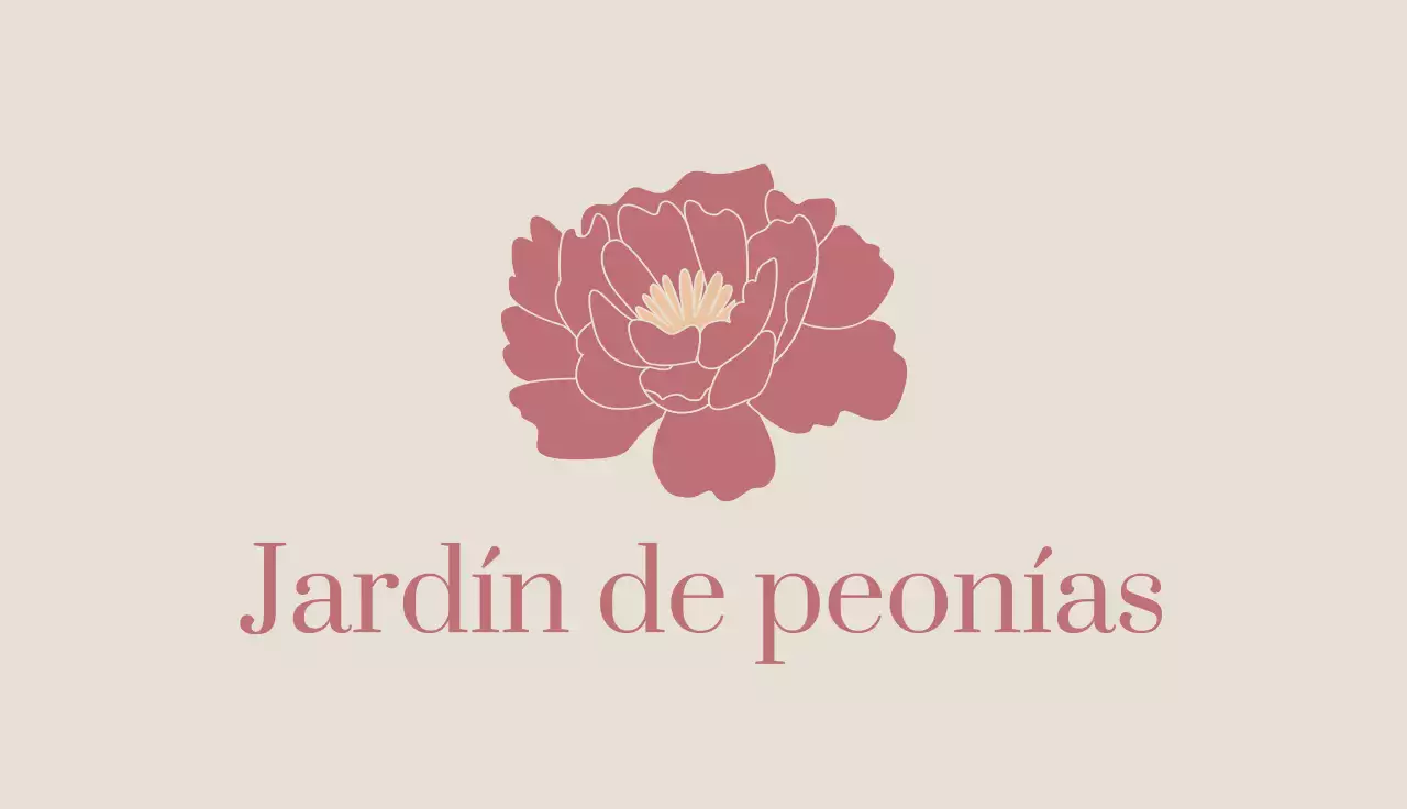 tarjeta de visita jardín elegante beige