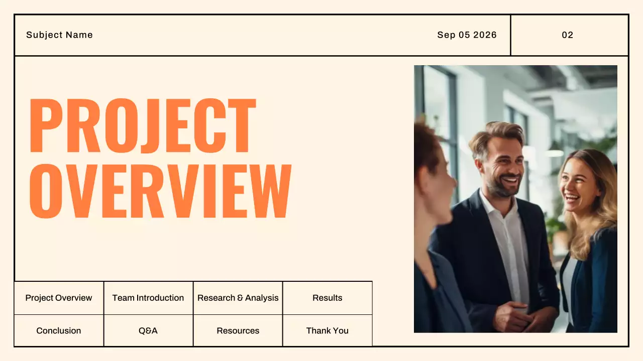 Beige Professional Project Overview Presentation